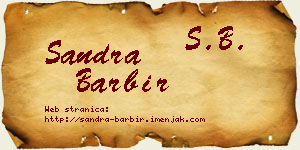 Sandra Barbir vizit kartica